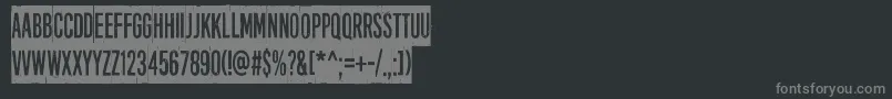 フォントLongDistanceCall – 黒い背景に灰色の文字