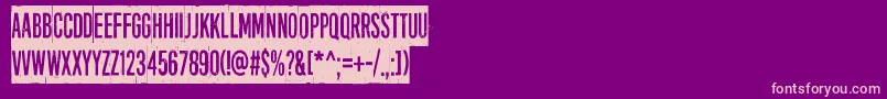 LongDistanceCall Font – Pink Fonts on Purple Background