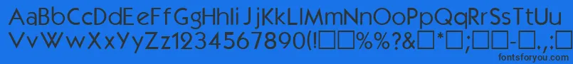 DgKabel Font – Black Fonts on Blue Background