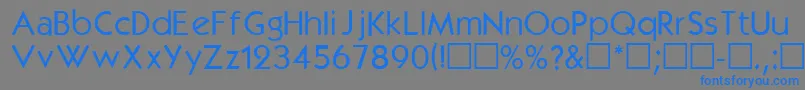 フォントDgKabel – 灰色の背景に青い文字