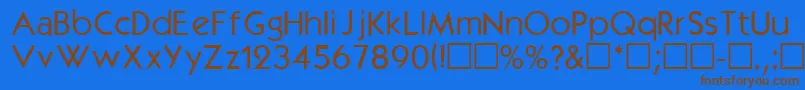 DgKabel Font – Brown Fonts on Blue Background