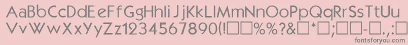 DgKabel Font – Gray Fonts on Pink Background