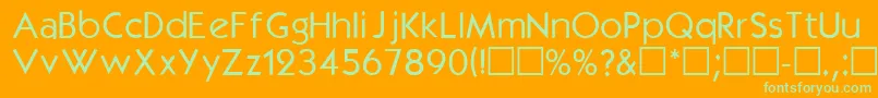 DgKabel Font – Green Fonts on Orange Background