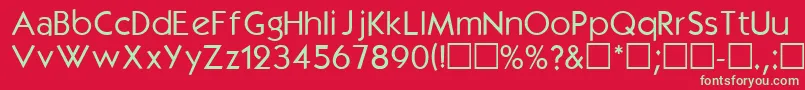 DgKabel Font – Green Fonts on Red Background