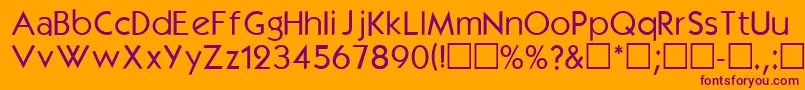 DgKabel Font – Purple Fonts on Orange Background