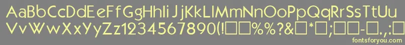 DgKabel Font – Yellow Fonts on Gray Background