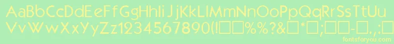 DgKabel Font – Yellow Fonts on Green Background