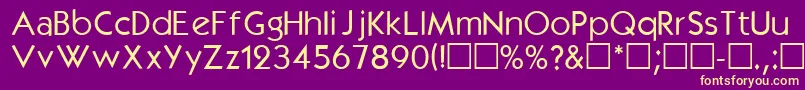 DgKabel Font – Yellow Fonts on Purple Background