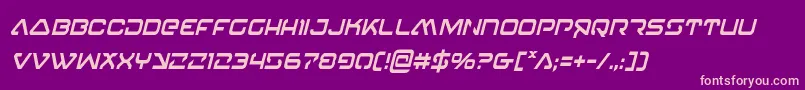 4114blasterv2condital Font – Pink Fonts on Purple Background