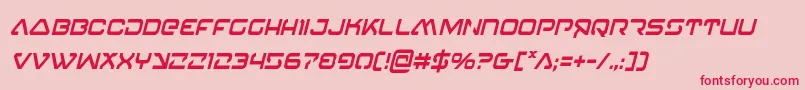 4114blasterv2condital Font – Red Fonts on Pink Background