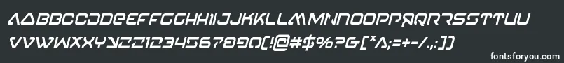 4114blasterv2condital Font – White Fonts on Black Background