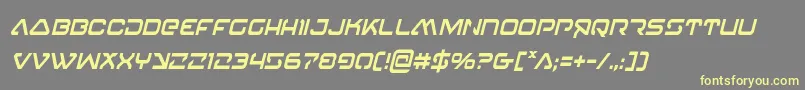 4114blasterv2condital Font – Yellow Fonts on Gray Background