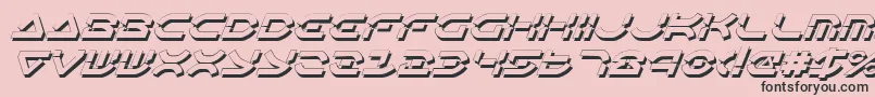 OberonDeuxShadowItalic Font – Black Fonts on Pink Background