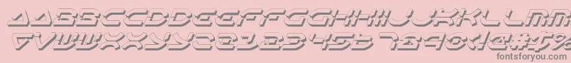 OberonDeuxShadowItalic Font – Gray Fonts on Pink Background