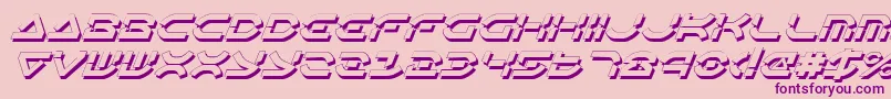 OberonDeuxShadowItalic Font – Purple Fonts on Pink Background