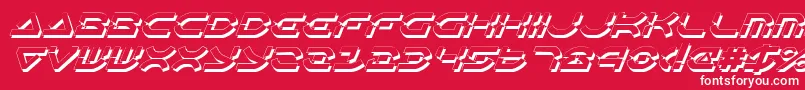 OberonDeuxShadowItalic Font – White Fonts on Red Background