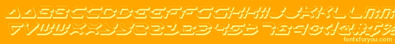 OberonDeuxShadowItalic Font – Yellow Fonts on Orange Background