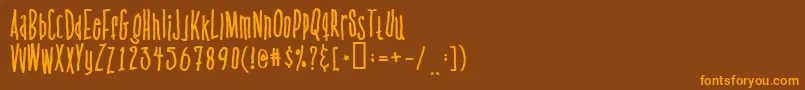 Venus ffy Font – Orange Fonts on Brown Background
