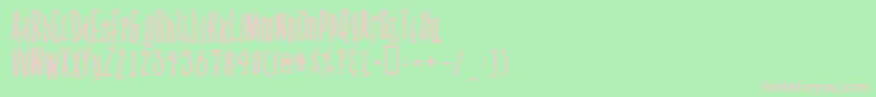 フォントVenus ffy – 緑の背景にピンクのフォント