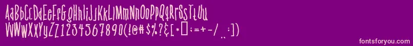 Venus ffy Font – Pink Fonts on Purple Background