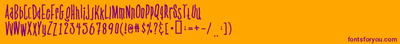 Шрифт Venus ffy – фиолетовые шрифты на оранжевом фоне