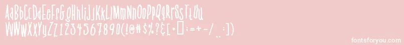 Venus ffy-fontti – valkoiset fontit vaaleanpunaisella taustalla