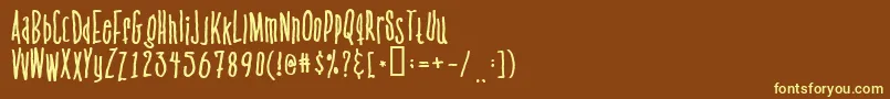 Шрифт Venus ffy – жёлтые шрифты на коричневом фоне