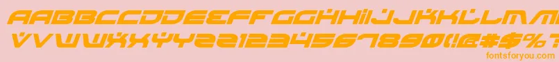 BattlefieldBoldItalic Font – Orange Fonts on Pink Background