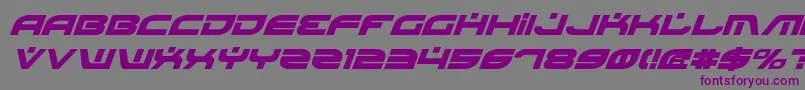 BattlefieldBoldItalic-Schriftart – Violette Schriften auf grauem Hintergrund