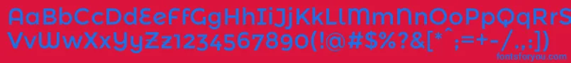 MontserratalternatesRegular Font – Blue Fonts on Red Background