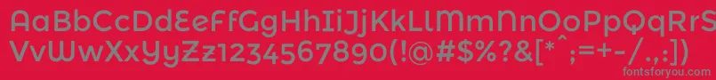 Czcionka MontserratalternatesRegular – szare czcionki na czerwonym tle