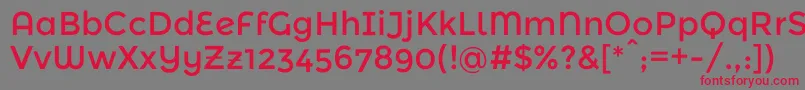 Шрифт MontserratalternatesRegular – красные шрифты на сером фоне
