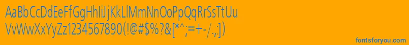 Więcej informacji o czcionce Freeset60n Czcionka Freeset60n – niebieskie czcionki na pomarańczowym tle