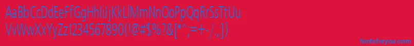 フォントFreeset60n – 赤い背景に青い文字