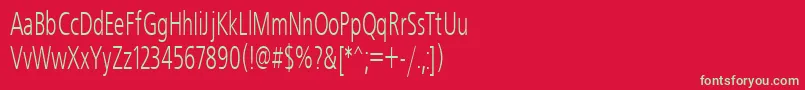 Freeset60n Font – Green Fonts on Red Background