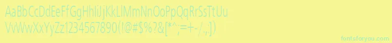 Freeset60nフォントについての詳細 フォントFreeset60n – 黄色い背景に緑の文字
