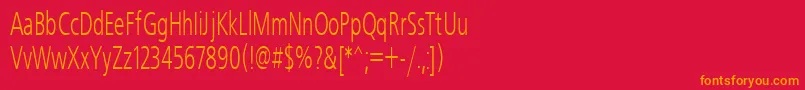 フォントFreeset60n – 赤い背景にオレンジの文字