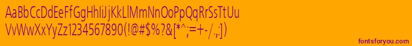 fuente Freeset60n – Fuentes Moradas Sobre Fondo Naranja