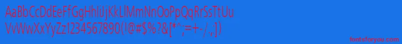 Freeset60n Font – Red Fonts on Blue Background