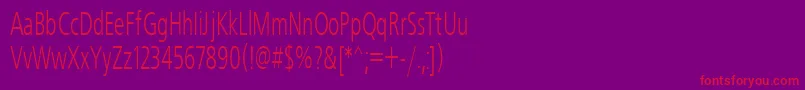 フォントFreeset60n – 紫の背景に赤い文字