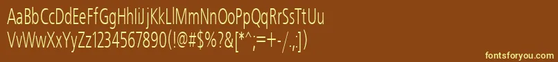 fuente Freeset60n – Fuentes Amarillas Sobre Fondo Marrón