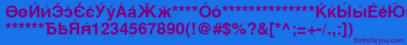 Cysb Font – Purple Fonts on Blue Background