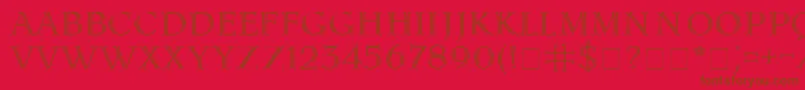 LidiaCyr Font – Brown Fonts on Red Background