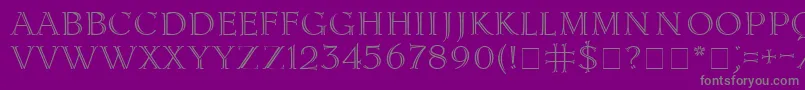 LidiaCyr-Schriftart – Graue Schriften auf violettem Hintergrund