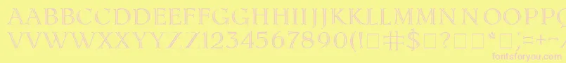 fuente LidiaCyr – Fuentes Rosadas Sobre Fondo Amarillo