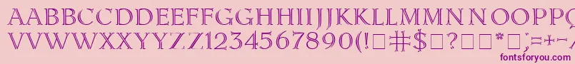 LidiaCyr Font – Purple Fonts on Pink Background