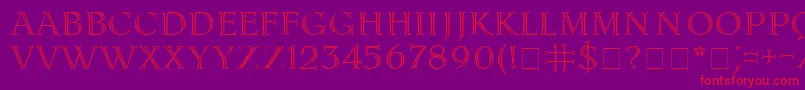 LidiaCyr Font – Red Fonts on Purple Background