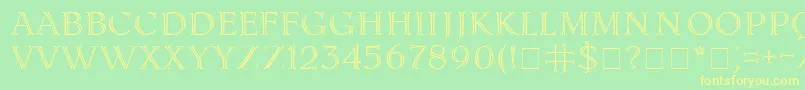 More about LidiaCyr Font LidiaCyr Font – Yellow Fonts on Green Background