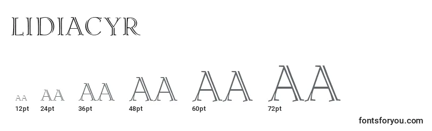 LidiaCyr Font Sizes