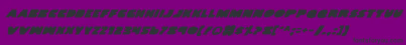 Więcej informacji o czcionce Landwi Czcionka Landwi – czarne czcionki na fioletowym tle